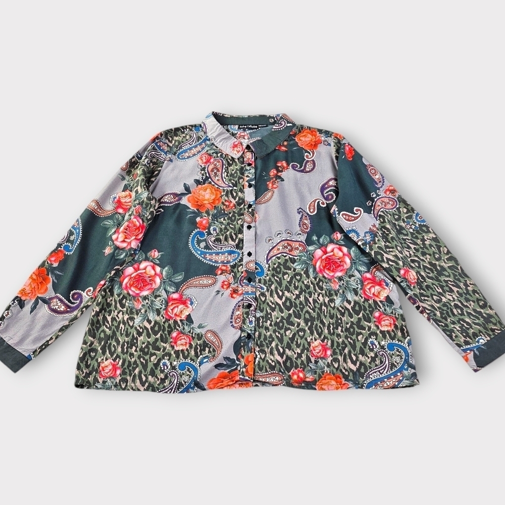 Tolani Collection Evonne Black Paisley Top - Picture 9 of 13